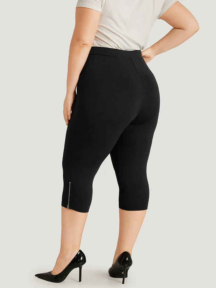 Plain Skinny Pocket Zipper Cropped Pants sold by Bloomchic product image thumbnail 5