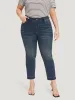Solid Straight Cutoff Pocket Dark Wash Jeans sold by Bloomchic