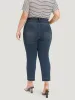 Solid Straight Cutoff Pocket Dark Wash Jeans sold by Bloomchic