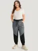 Contrast Patchwork Pocket Drawstring Elastic Waist Sweatpants sold by Bloomchic