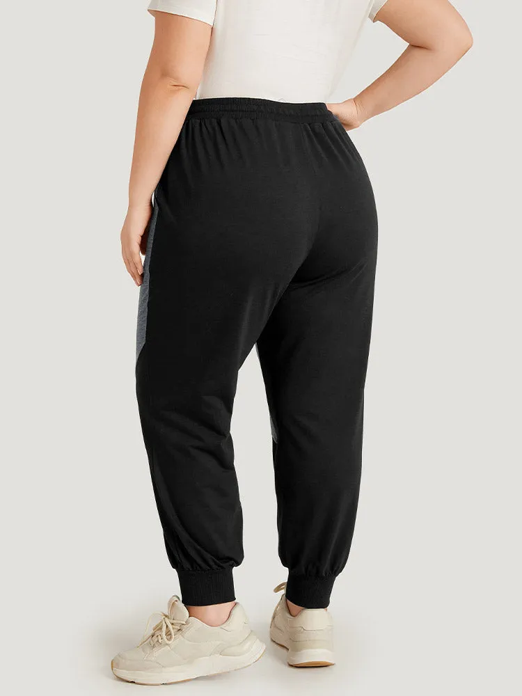 Contrast Patchwork Pocket Drawstring Elastic Waist Sweatpants sold by Bloomchic product image thumbnail 5