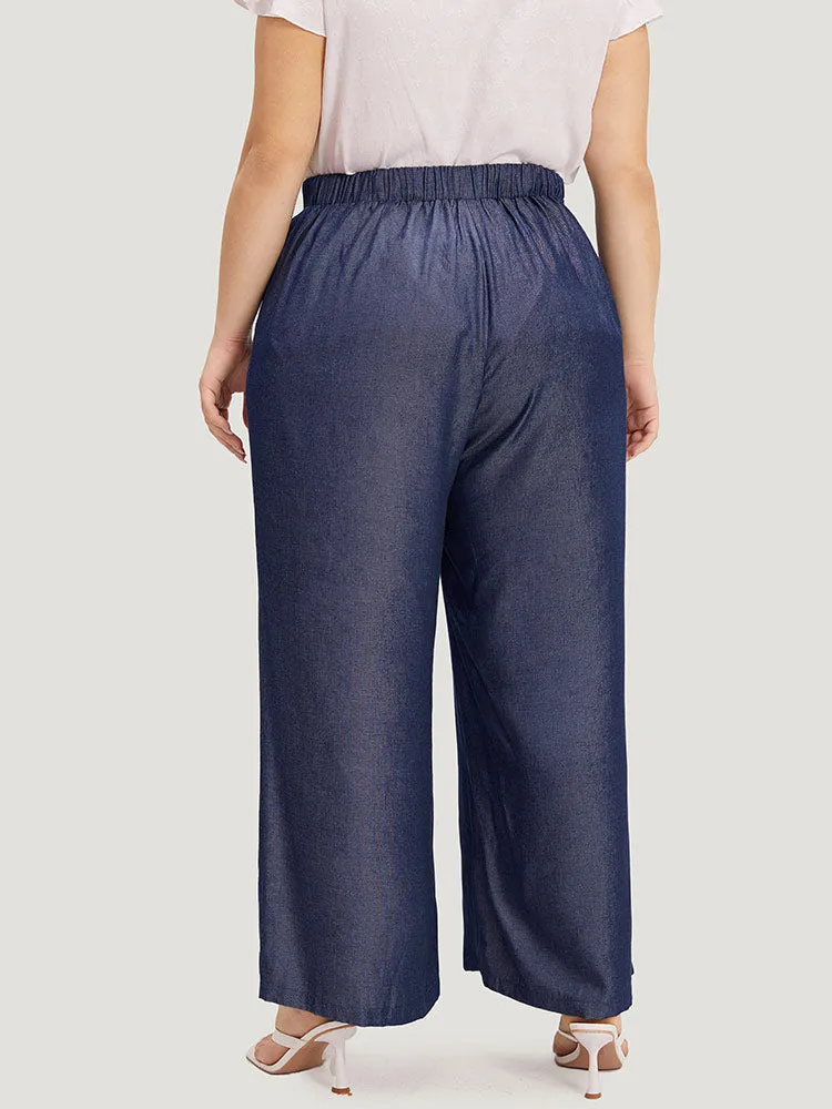 Solid Pocket Elastic Waist Woven Pants sold by Bloomchic product image thumbnail 5