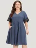 Striped Patchwork Dolman Sleeve Pocket Elastic Waist Dress sold by Bloomchic