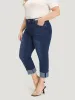 Roll Hem High Rise Pocket Very Stretchy Jeans sold by Bloomchic