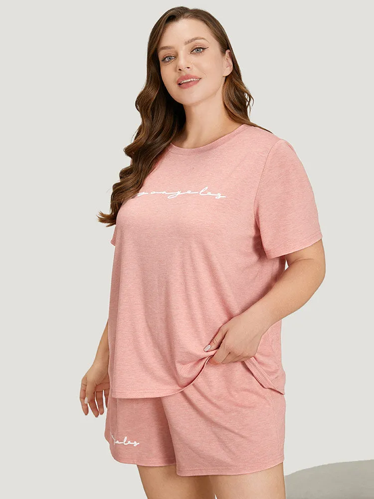 Letter Print Crew Neck Sleep Top sold by Bloomchic product image thumbnail 5