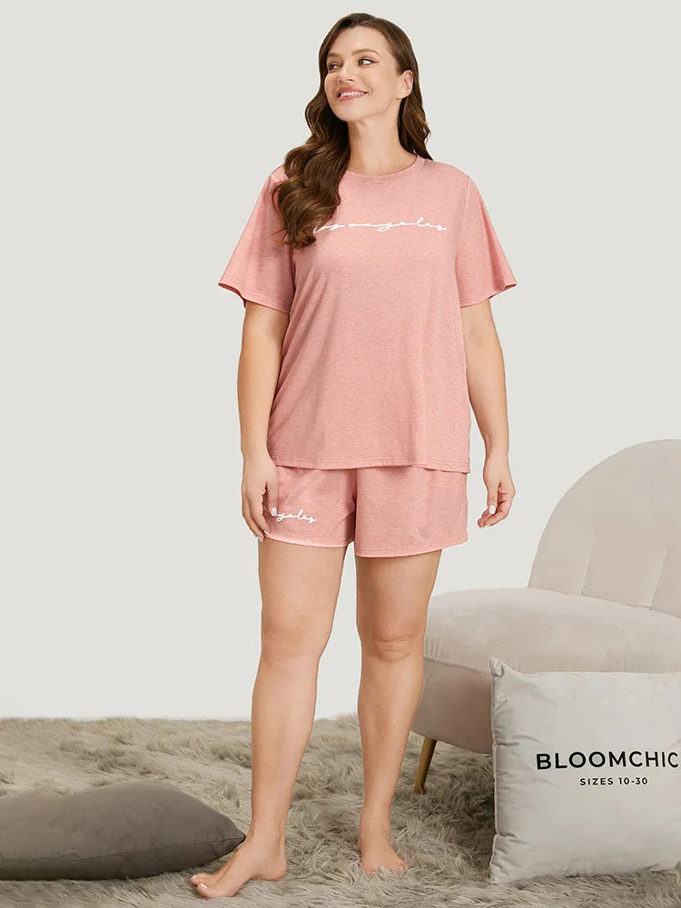 Letter Print Crew Neck Sleep Top sold by Bloomchic product image thumbnail 4