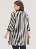 Striped Patchwork Contrast Open Front Kimono sold by Bloomchic