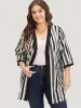 Striped Patchwork Contrast Open Front Kimono sold by Bloomchic