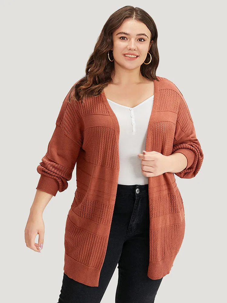 Plain Open Front Lantern Sleeve Cardigan sold by Bloomchic product image thumbnail 3