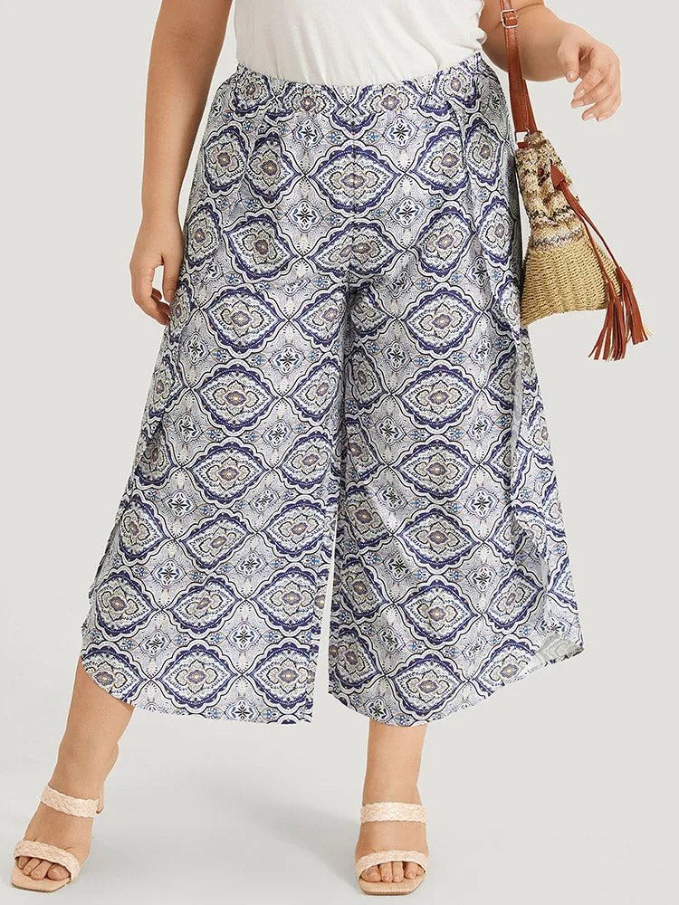 Bandana Pocket Wrap Hem Elastic Waist Pants sold by Bloomchic