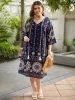 Bandana Print Ties Pocket Tassels Detail Dress sold by Bloomchic