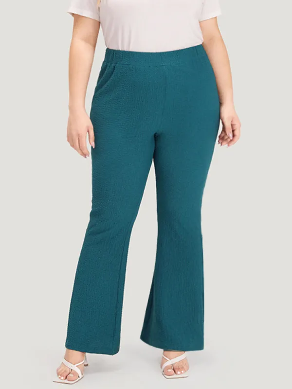 Plain Plisse Bootcut Very Stretchy Leggings sold by Bloomchic