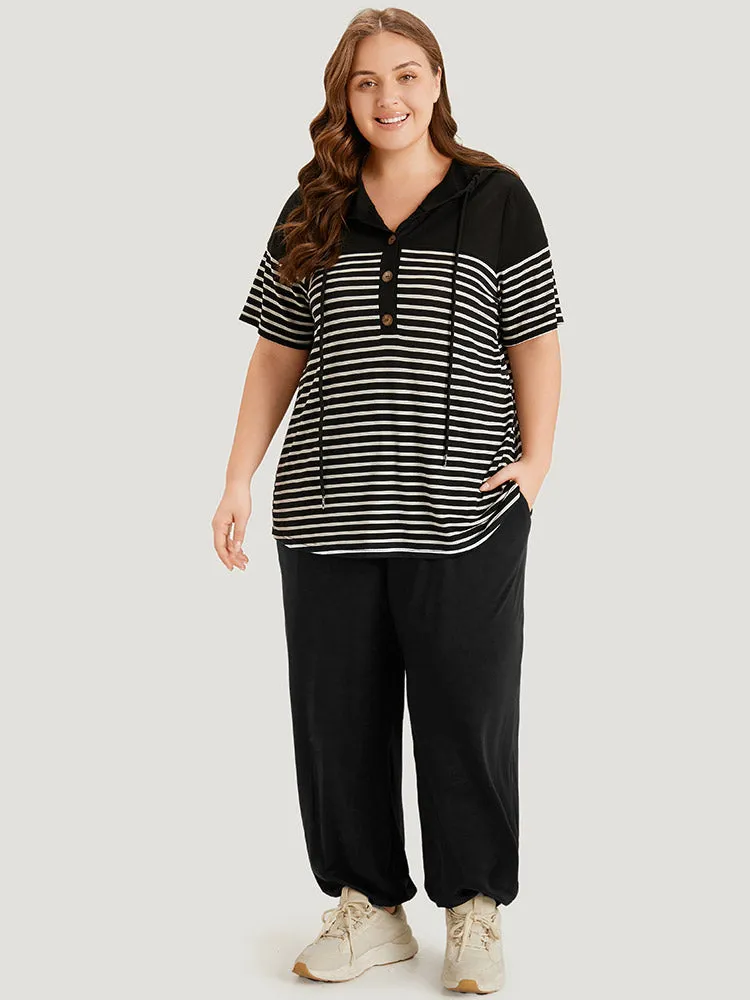 Plain Elastic Waist Pocket Carrot Pants sold by Bloomchic product image thumbnail 2