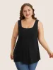 Supersoft Essentials Plain Square Neck Skinny Tank Top sold by Bloomchic
