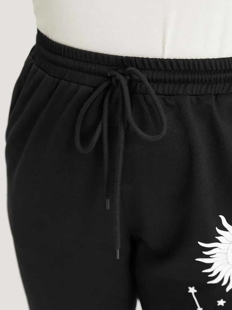 Moon and Star Print Pocket Drawstring Sweatpants sold by Bloomchic product image thumbnail 5