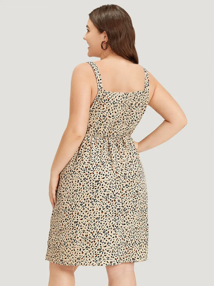 Allover Print Ties Wrap Metal Detail Cami Dress sold by Bloomchic product image thumbnail 4