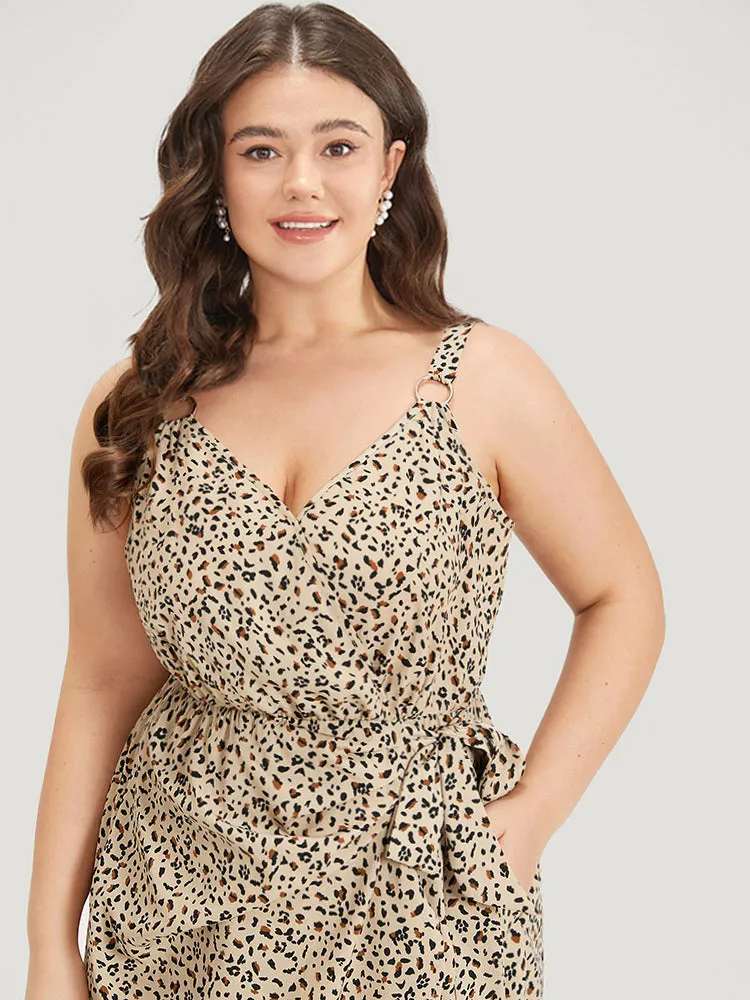 Allover Print Ties Wrap Metal Detail Cami Dress sold by Bloomchic product image thumbnail 5