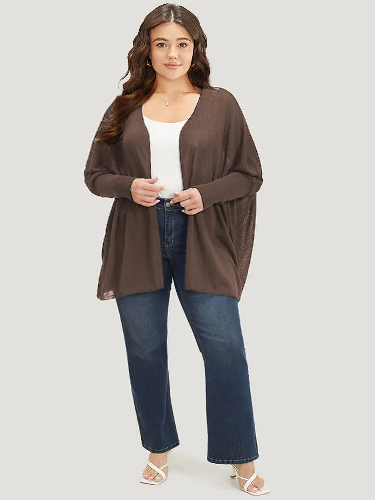 Plain Open Front Batwing Sleeve Elastic Cuffs Cardigan sold by Bloomchic product image thumbnail 5