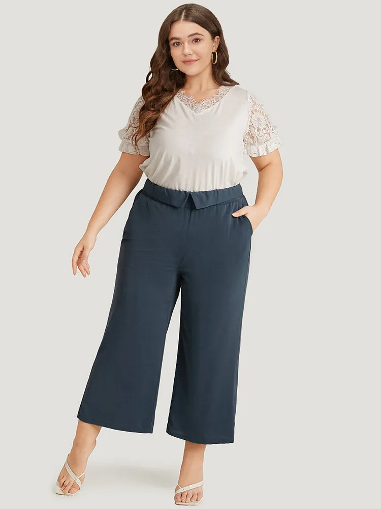 Solid Buckle Detail Pocket Straight Leg Pants sold by Bloomchic product image thumbnail 4