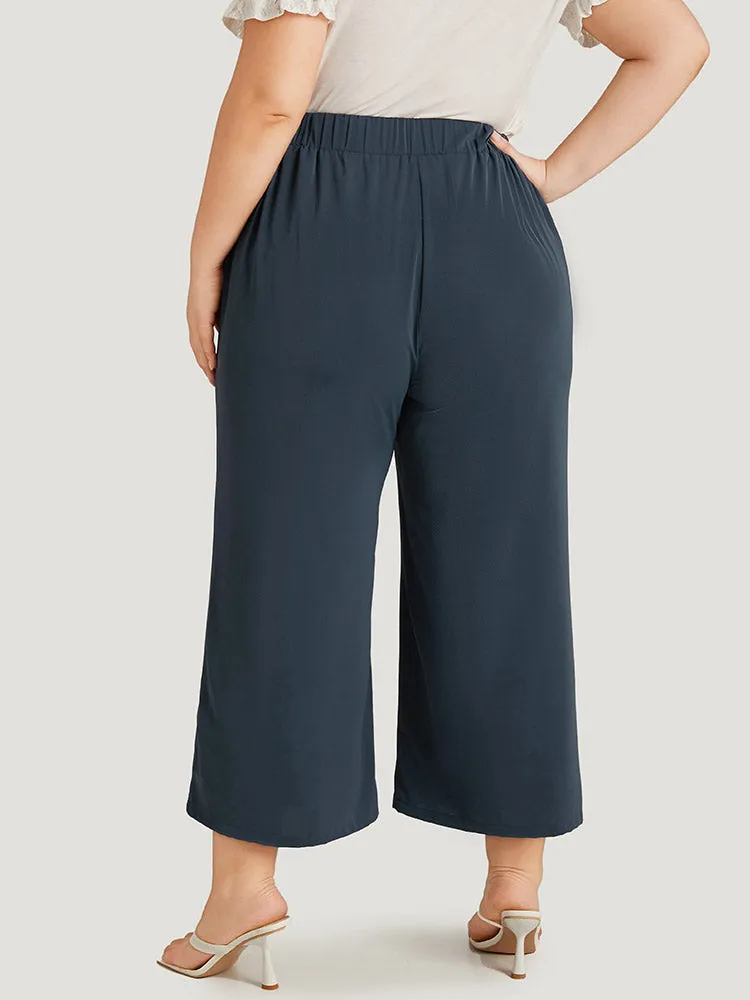 Solid Buckle Detail Pocket Straight Leg Pants sold by Bloomchic product image thumbnail 5