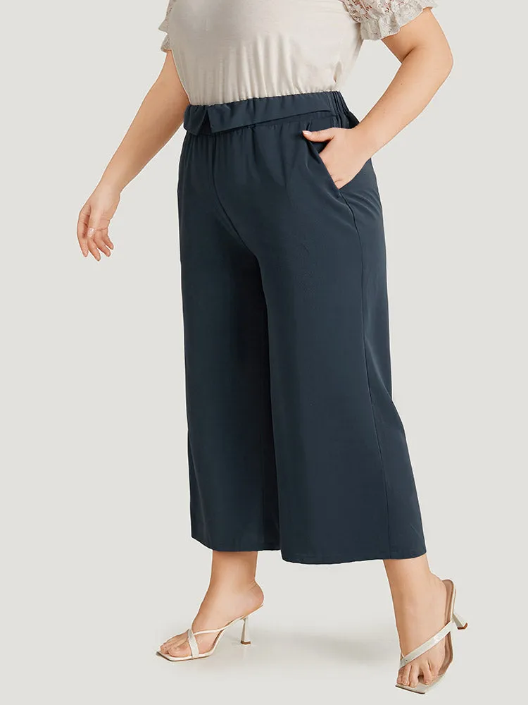 Solid Buckle Detail Pocket Straight Leg Pants sold by Bloomchic product image thumbnail 2