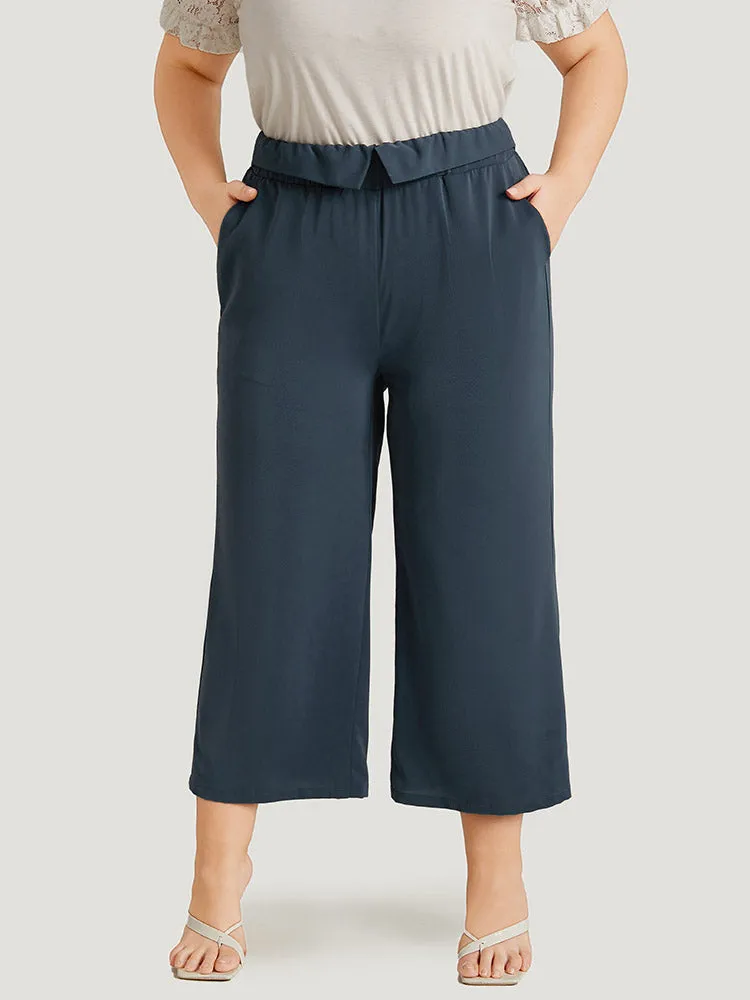 Solid Buckle Detail Pocket Straight Leg Pants sold by Bloomchic product image thumbnail 3