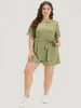 Plain Pocket Belted Button Through Jumpsuit sold by Bloomchic