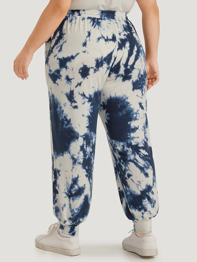 Tie Dye Pocket Drawstring Carrot Sweatpants sold by Bloomchic product image thumbnail 5