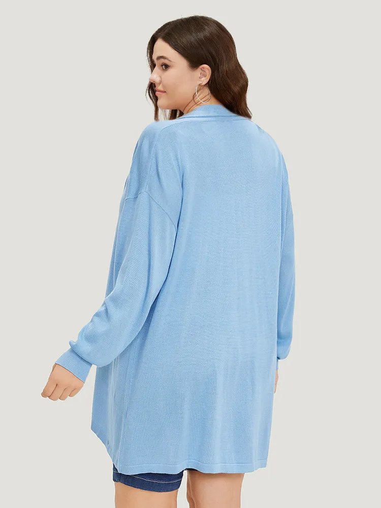 Supersoft Essentials Plain Drop Shoulder Lapel Collar Cardigan sold by Bloomchic product image thumbnail 2