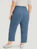 Solid Pocket Elastic Waist Wrap Hem Pants sold by Bloomchic