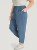 Solid Pocket Elastic Waist Wrap Hem Pants sold by Bloomchic