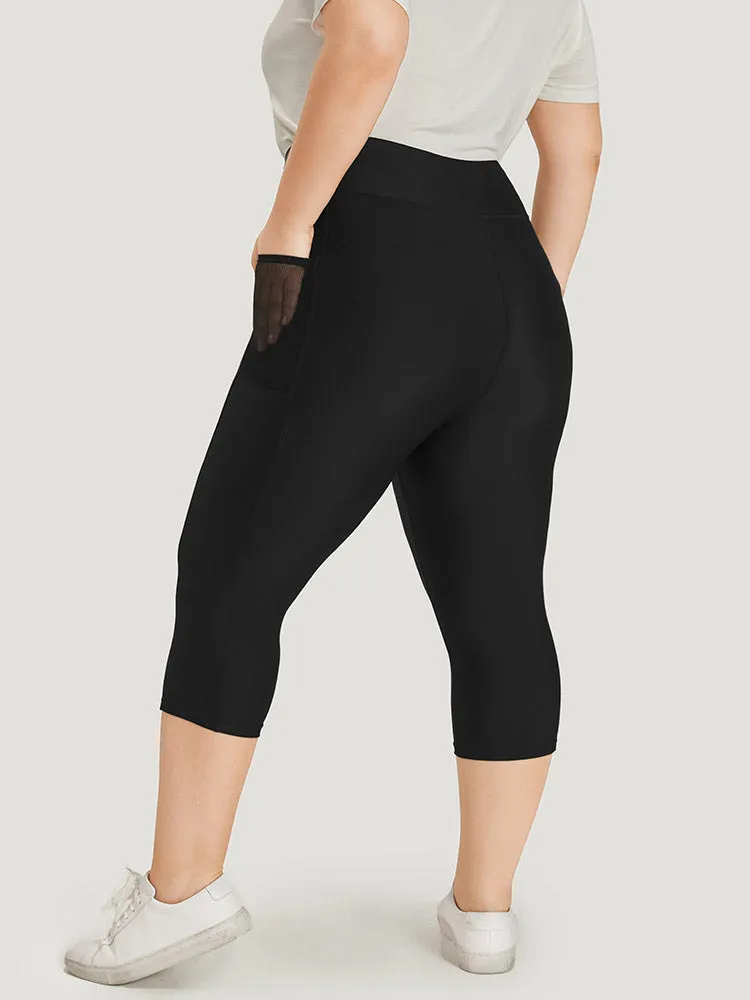Plain Patchwork Pocket Wideband Waist Leggings sold by Bloomchic product image thumbnail 5