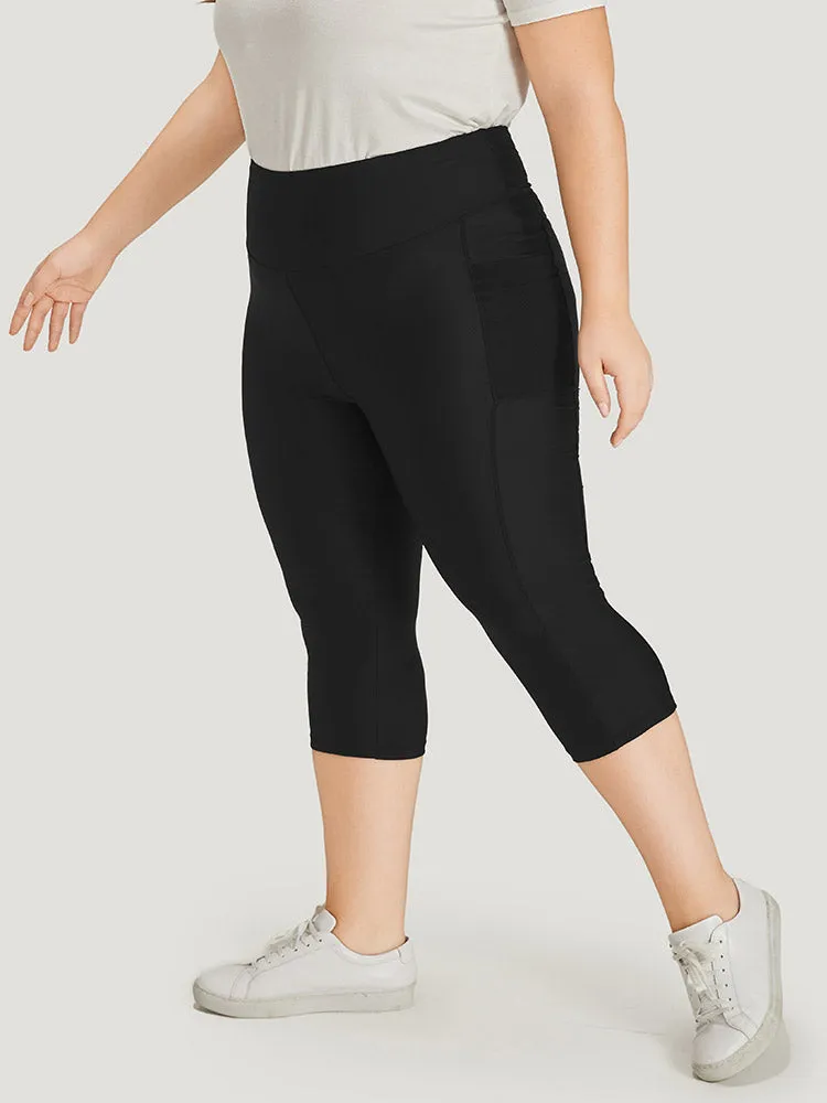 Plain Patchwork Pocket Wideband Waist Leggings sold by Bloomchic product image thumbnail 2