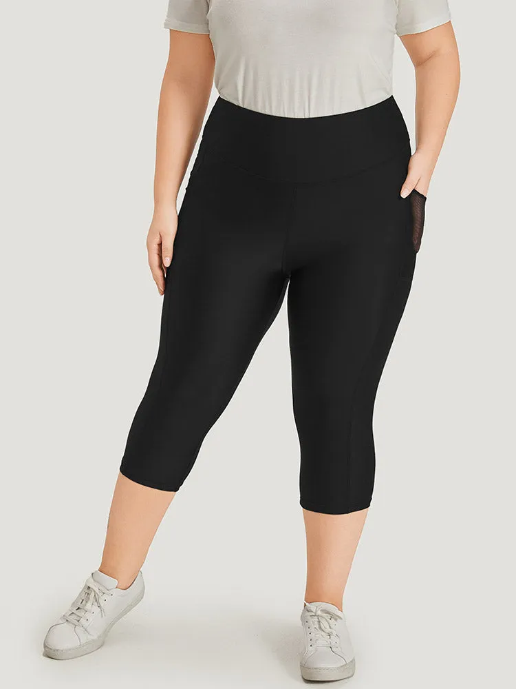 Plain Patchwork Pocket Wideband Waist Leggings sold by Bloomchic product image thumbnail 3