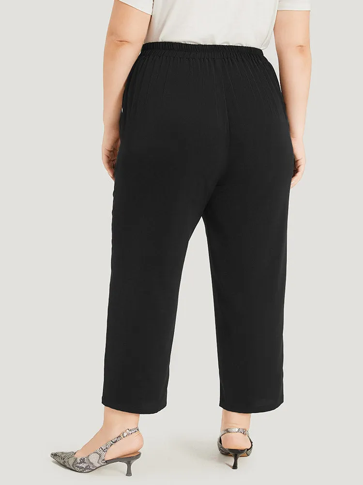 Two Tone Seam Detail Pocket Elastic Waist Pants sold by Bloomchic product image thumbnail 4