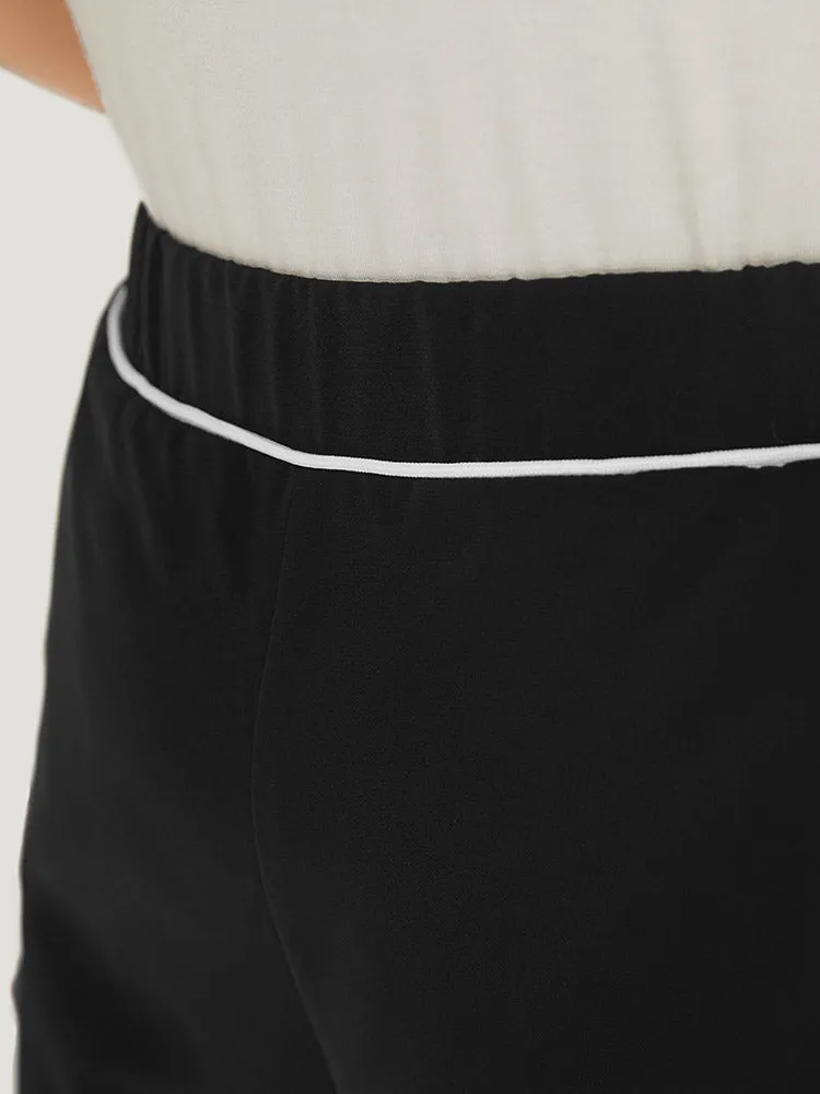 Two Tone Seam Detail Pocket Elastic Waist Pants sold by Bloomchic product image thumbnail 5