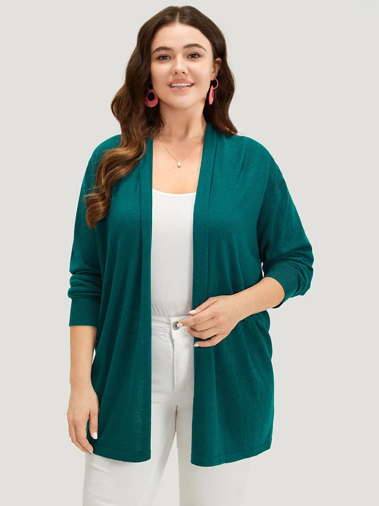 Supersoft Essentials Plain Open Front Elastic Cuffs Cardigan sold by Bloomchic