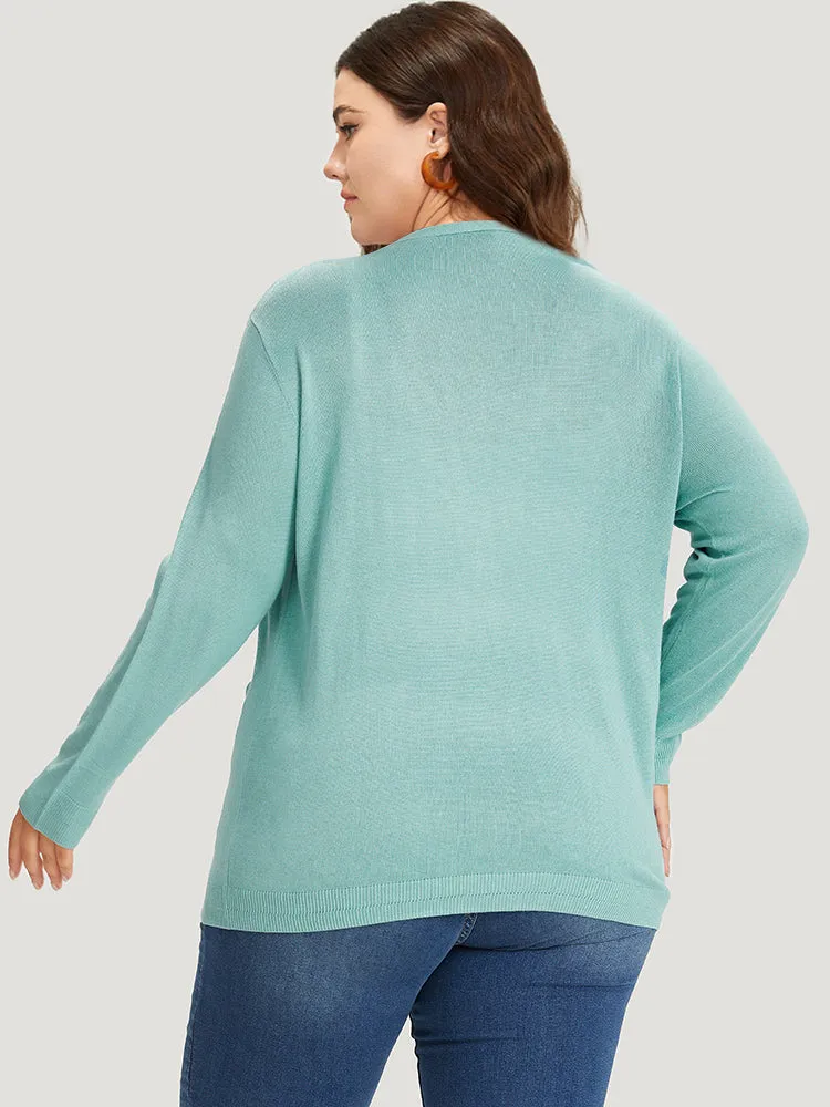 Supersoft Essentials Solid Button Up Pocket Drop Shoulder Cardigan sold by Bloomchic product image thumbnail 2