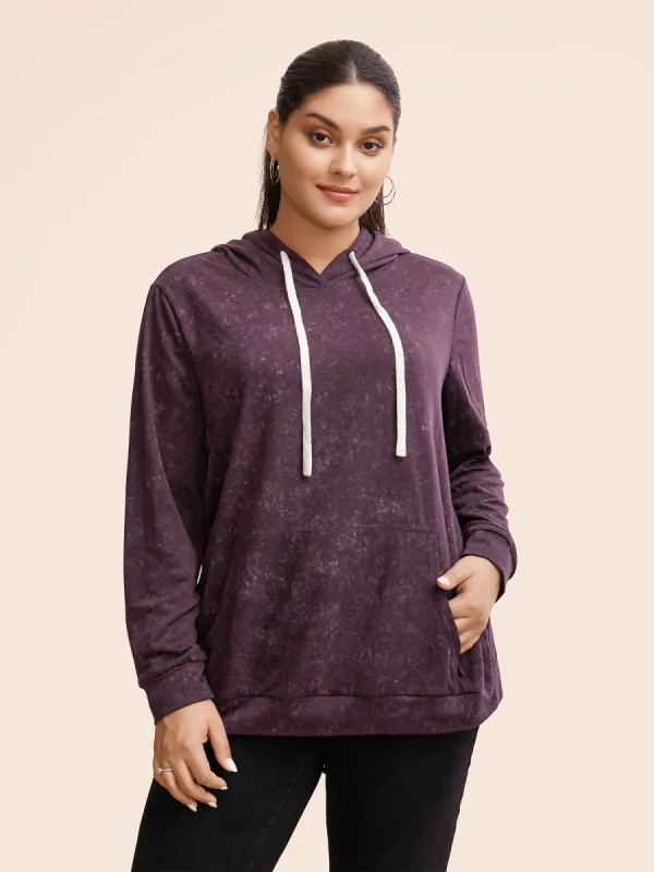 Hooded Ties Pocket Elastic Cuffs Sweatshirt sold by Bloomchic