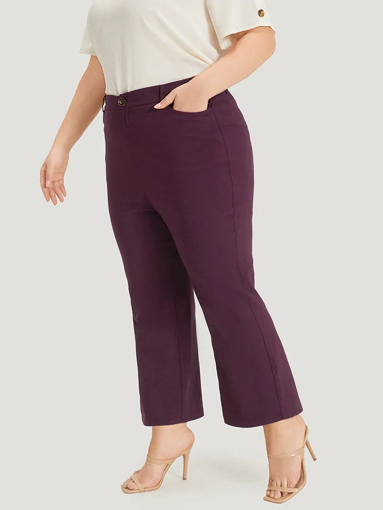Solid Pocket Bootcut Ankle Pants sold by Bloomchic product image thumbnail 2