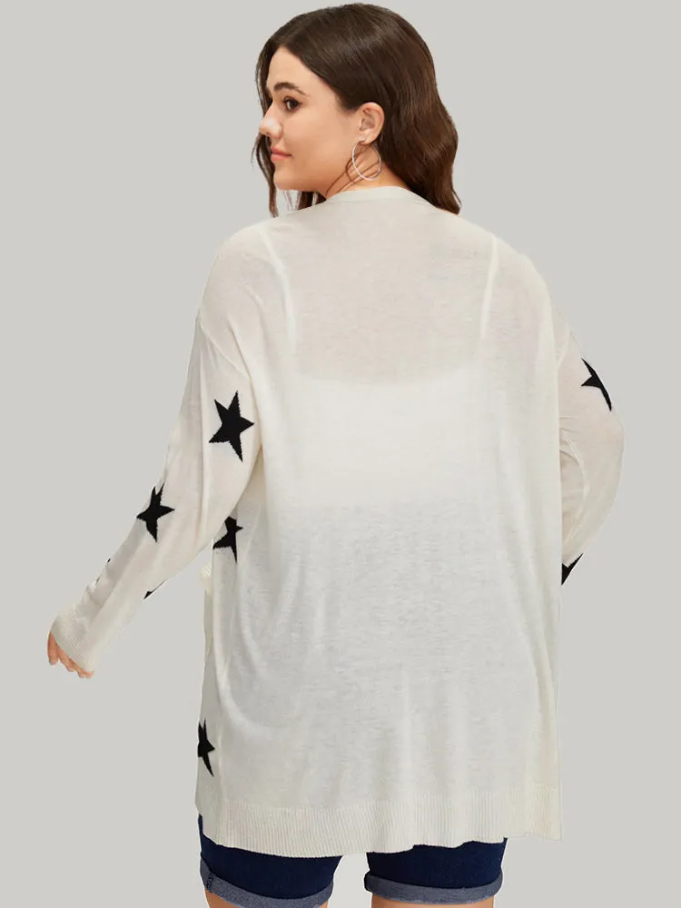 Supersoft Essentials Star Print Pocket Open Front Cardigan sold by Bloomchic product image thumbnail 2