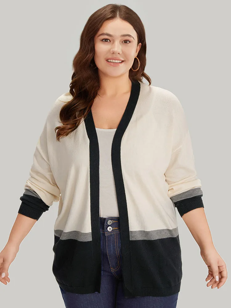 Supersoft Essentials Colorblock Contrast Elastic Cuffs Cardigan sold by Bloomchic product image thumbnail 4