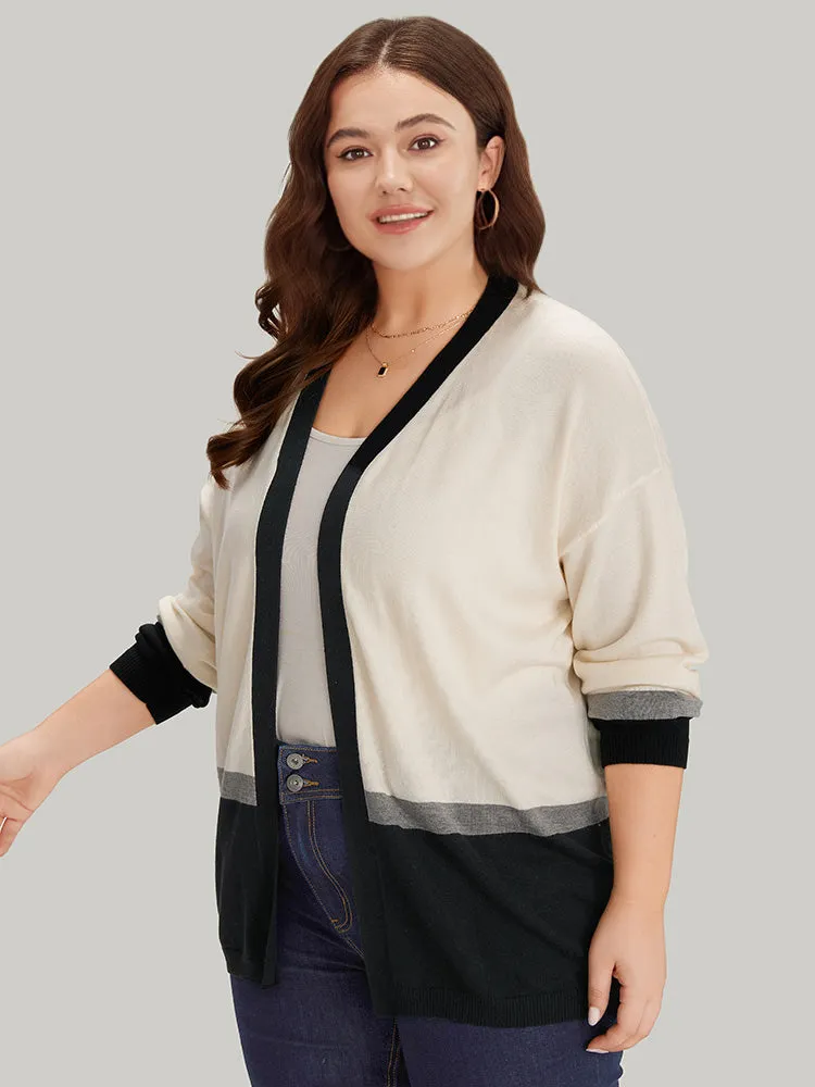 Supersoft Essentials Colorblock Contrast Elastic Cuffs Cardigan sold by Bloomchic product image thumbnail 5