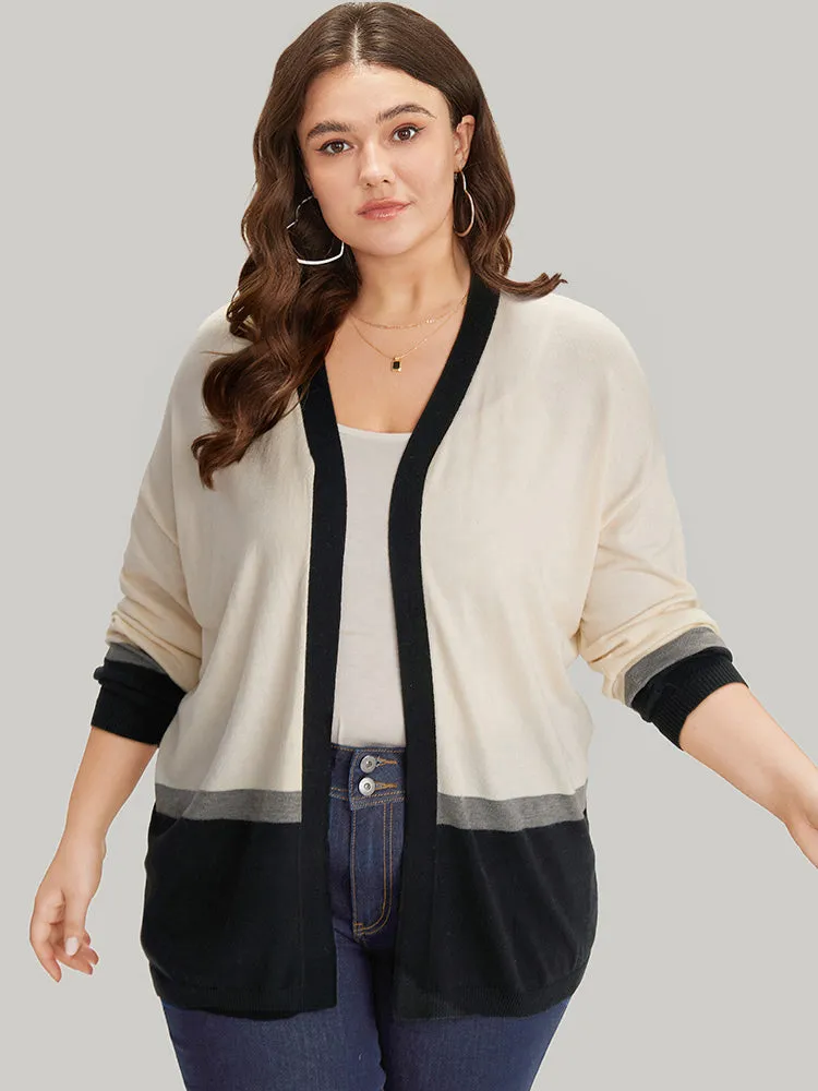 Supersoft Essentials Colorblock Contrast Elastic Cuffs Cardigan sold by Bloomchic product image thumbnail 3