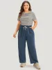 Plain Pocket  Paperbag Waist Ties Sweatpants sold by Bloomchic