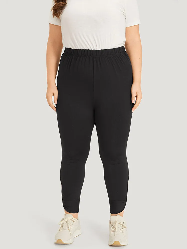 Solid Twist Front Elastic Waist Leggings sold by Bloomchic product image thumbnail 4