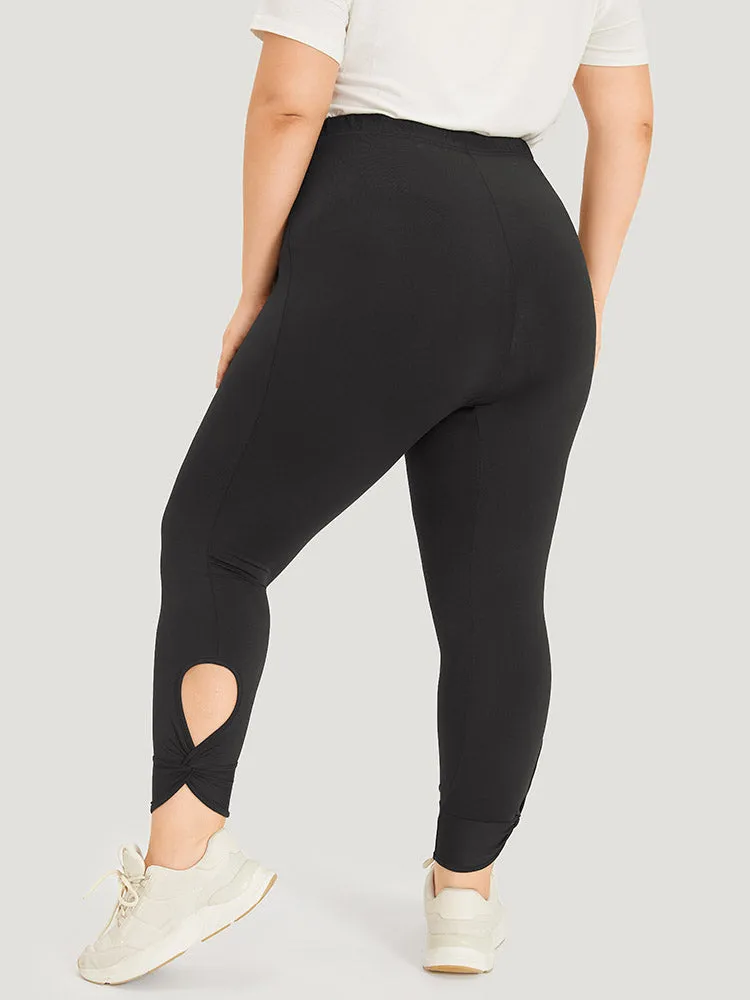 Solid Twist Front Elastic Waist Leggings sold by Bloomchic product image thumbnail 5