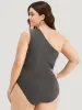 Plain One Shoulder Slightly Stretchy Bodysuit sold by Bloomchic