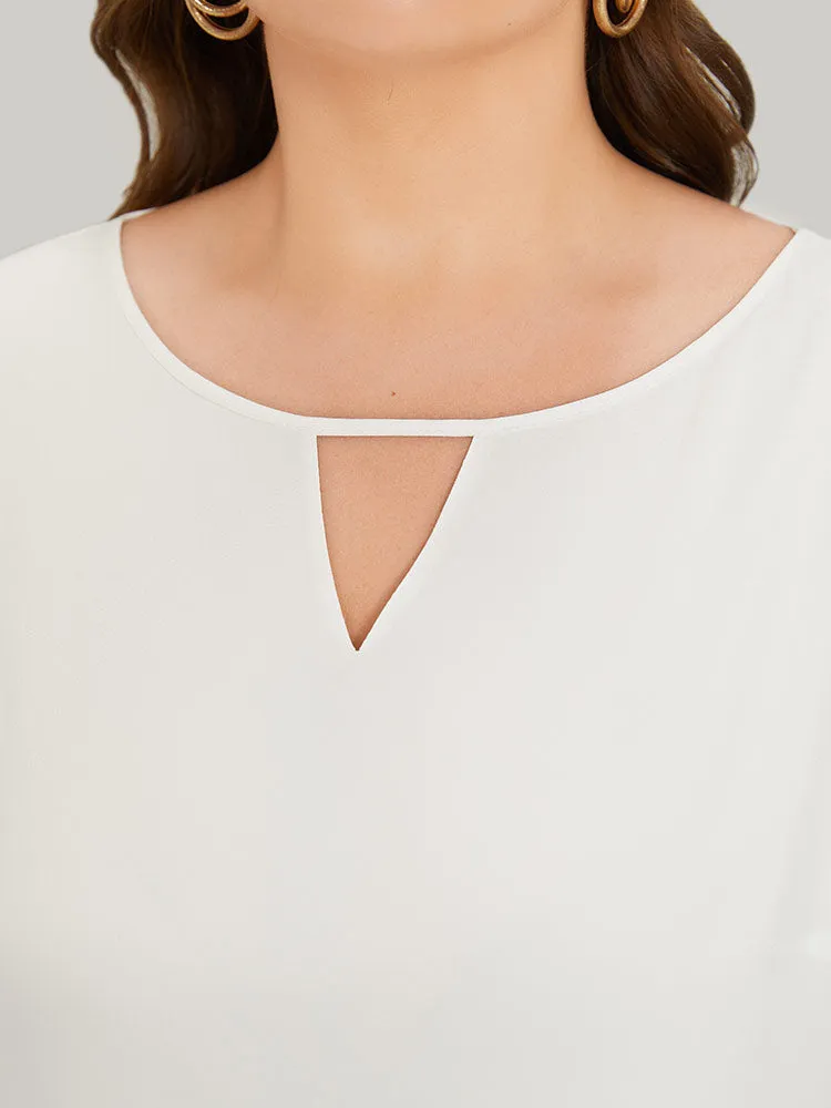 Leopard Print Patchwork Ruffle Cap Sleeve Keyhole Dress sold by Bloomchic product image thumbnail 5