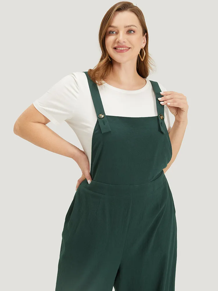 Solid Button Detail Pocket Adjustable Straps Cami Jumpsuit sold by Bloomchic product image thumbnail 5